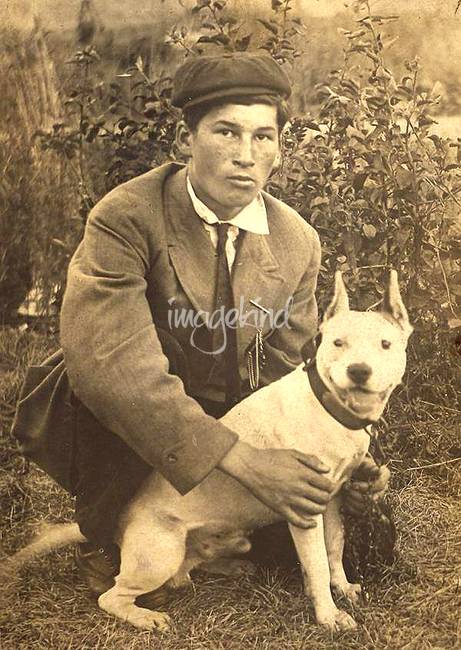 Vintage-image-of-Boy-with-White-Pitbull_art